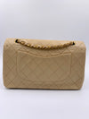 Sold-CHANEL Classic Lambskin Double Flap Medium Shoulder Bag - Beige Gold Hardware