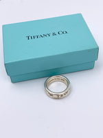 Sold-Tiffany 
Co 925 Silver 1837 Medium Ring Size 7 1/4