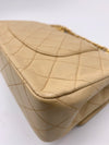 Sold-CHANEL Classic Lambskin Double Flap Medium Shoulder Bag - Beige Gold Hardware