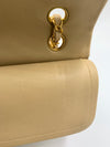 Sold-CHANEL Classic Lambskin Double Flap Medium Shoulder Bag - Beige Gold Hardware