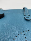 Sold-HERMES Blue Clemence Evelyne I PM Crossbody Bag