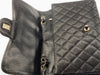 Sold-CHANEL Classic Caviar Jumbo Single Flap Bag Black/Silver hardware