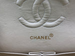 Sold-CHANEL Classic Lambskin Double Flap Medium Shoulder Bag - Beige Gold Hardware