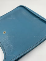 Sold-HERMES Blue Clemence Evelyne I PM Crossbody Bag