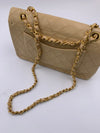 Sold-CHANEL Classic Lambskin Double Flap Medium Shoulder Bag - Beige Gold Hardware