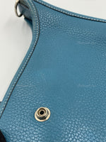 Sold-HERMES Blue Clemence Evelyne I PM Crossbody Bag