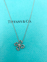 Sold-Tiffany 
Co 925 Silver Paloma Picasso Loving Heart Pendent with Round Diamond Necklace