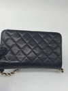 Sold-CHANEL Classic Lambskin Chain Mini Full Flap Bag 19 black/gold