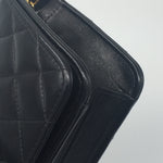 Sold-CHANEL Classic Lambskin Chain Mini Full Flap Bag 19 black/gold