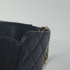 Sold-CHANEL Classic Lambskin Chain Mini Full Flap Bag 19 black/gold