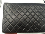 Sold-CHANEL Classic Lambskin Chain Flap Bag/clutch 25 (2) black/gold