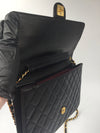 Sold-CHANEL Classic Lambskin Chain Flap Bag/clutch 25 (2) black/gold