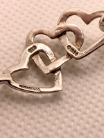 Sold-Tiffany 
Co Silver 925 Open Triple Heart Bangle