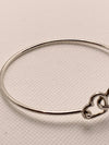 Sold-Tiffany 
Co Silver 925 Open Triple Heart Bangle