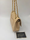 Sold-CHANEL Classic Lambskin Double Chain Double Flap Bag 25 beige/gold