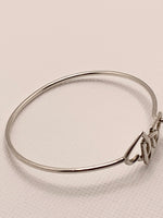 Sold-Tiffany 
Co Silver 925 Open Triple Heart Bangle