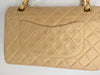 Sold-CHANEL Classic Lambskin Double Chain Double Flap Bag 25 beige/gold