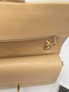 Sold-CHANEL Classic Lambskin Double Chain Double Flap Bag 25 beige/gold