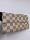 Louis Vuitton Damier Azur White Long Wallet