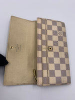 Louis Vuitton Damier Azur White Long Wallet