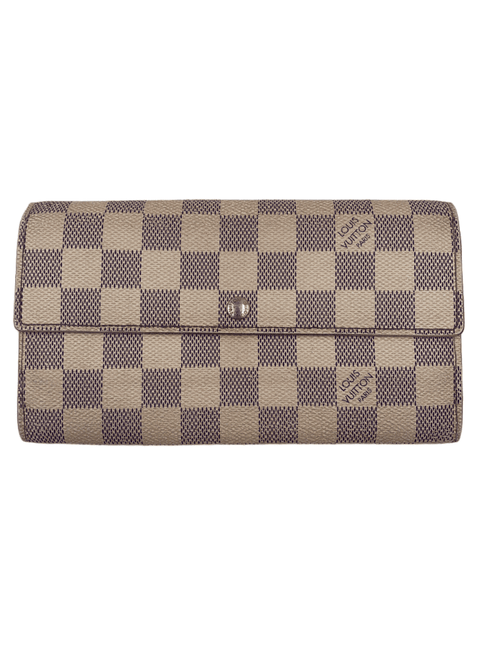 Louis Vuitton Damier Azur White Long Wallet