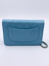 Sold-CHANEL CC Wallet-on-the-chain WOC Lambskin Crossbody Bag - Baby Blue