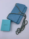 Sold-CHANEL CC Wallet-on-the-chain WOC Lambskin Crossbody Bag - Baby Blue