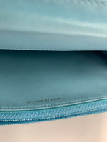 Sold-CHANEL CC Wallet-on-the-chain WOC Lambskin Crossbody Bag - Baby Blue