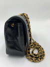 Sold-CHANEL Lambskin Small Diana Single Chain Single Flap Bag Black/gold hardware