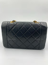 Sold-CHANEL Lambskin Small Diana Single Chain Single Flap Bag Black/gold hardware