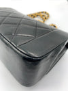 Sold-CHANEL Lambskin Small Diana Single Chain Single Flap Bag Black/gold hardware