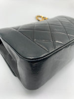 Sold-CHANEL Lambskin Small Diana Single Chain Single Flap Bag Black/gold hardware