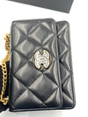 Sold-CHANEL Black Lambskin Mini Clutch Pending CC  Wallet-on-the-Chain Crossbody Bag Gold Hardware