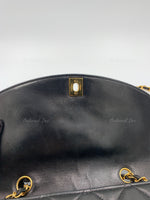 Sold-CHANEL Lambskin Small Diana Single Chain Single Flap Bag Black/gold hardware