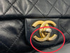 Sold-CHANEL Iridescent Calfskin Flap Crossbody Bag - Black Gold Hardware