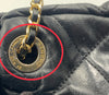 Sold-CHANEL Iridescent Calfskin Flap Crossbody Bag - Black Gold Hardware