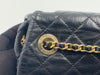 Sold-CHANEL Iridescent Calfskin Flap Crossbody Bag - Black Gold Hardware