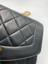 Sold-CHANEL Lambskin Small Diana Single Chain Single Flap Bag Black/gold hardware