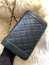 Sold-CHANEL Lambskin Small Diana Single Chain Single Flap Bag Black/gold hardware