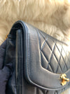 Sold-CHANEL Lambskin Small Diana Single Chain Single Flap Bag Black/gold hardware