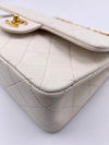 Sold-CHANEL Small Classic Double Flap Bag White (off-white) with Gold Hardware