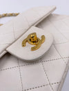 Sold-CHANEL Small Classic Double Flap Bag White (off-white) with Gold Hardware