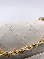 Sold-CHANEL Small Classic Double Flap Bag White (off-white) with Gold Hardware