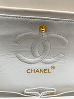 Sold-CHANEL Small Classic Double Flap Bag White (off-white) with Gold Hardware