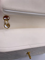 Sold-CHANEL Small Classic Double Flap Bag White (off-white) with Gold Hardware