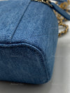 Sold-CHANEL Denim Pearl Crush Mini Square Vanity Case Chain Bag Gold Hardware