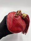 CHANEL Lambskin Red Mini Camera Bag with Tassel