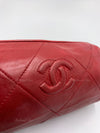 CHANEL Lambskin Red Mini Camera Bag with Tassel