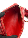 CHANEL Lambskin Red Mini Camera Bag with Tassel