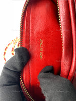 CHANEL Lambskin Red Mini Camera Bag with Tassel